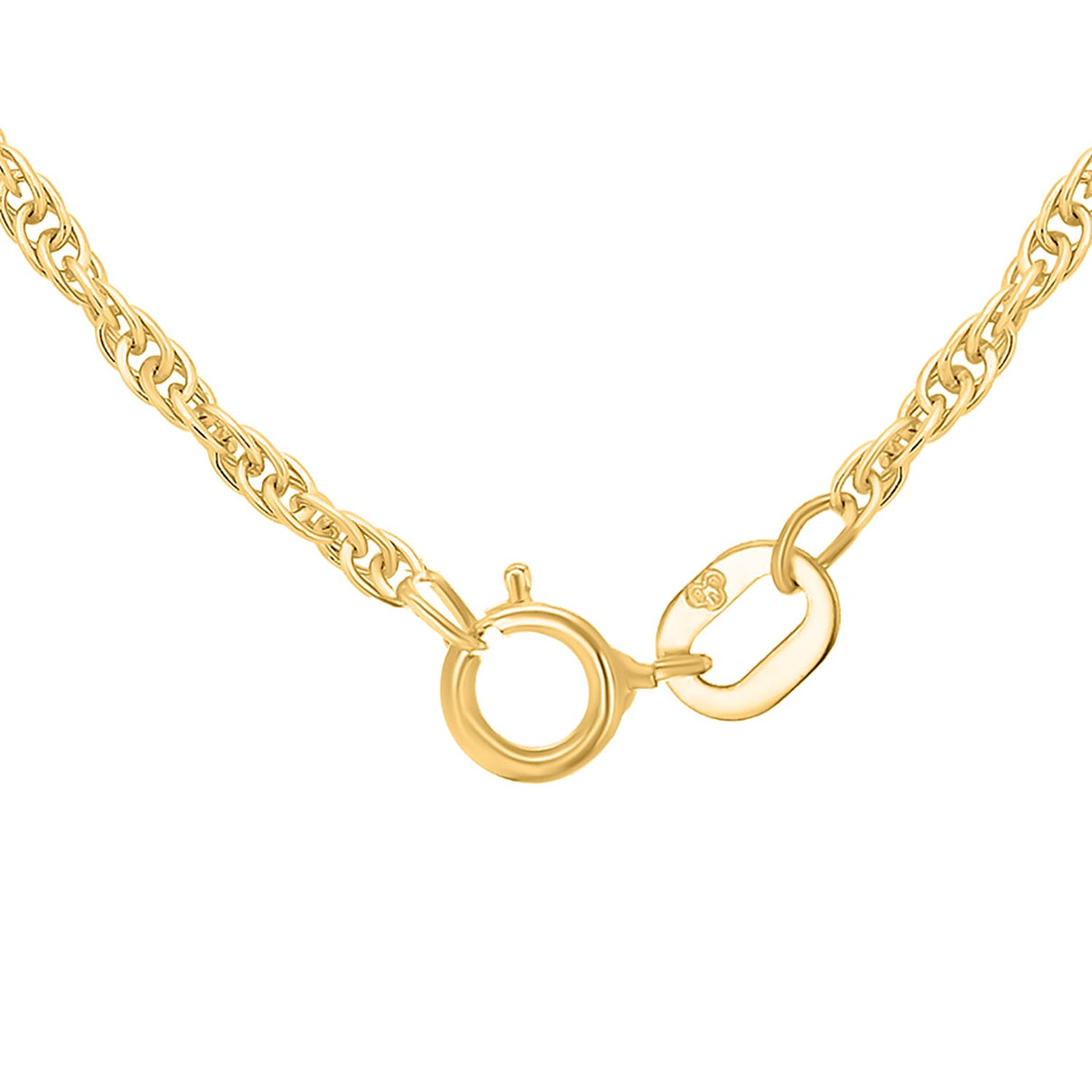 18K Gold 0.9 MM Curb Chain with Spring Ring Clasp 16 Inch Polished 8104713 5