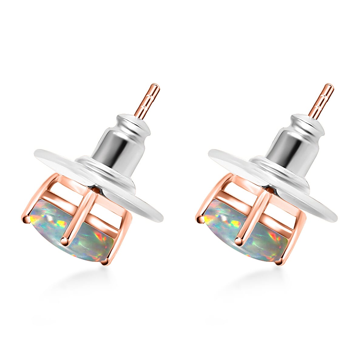 18K Rose Gold AAA Ethiopian Opal Earring in Gold Wt. 1.14 grams, 0.820 Ct 7727356 2