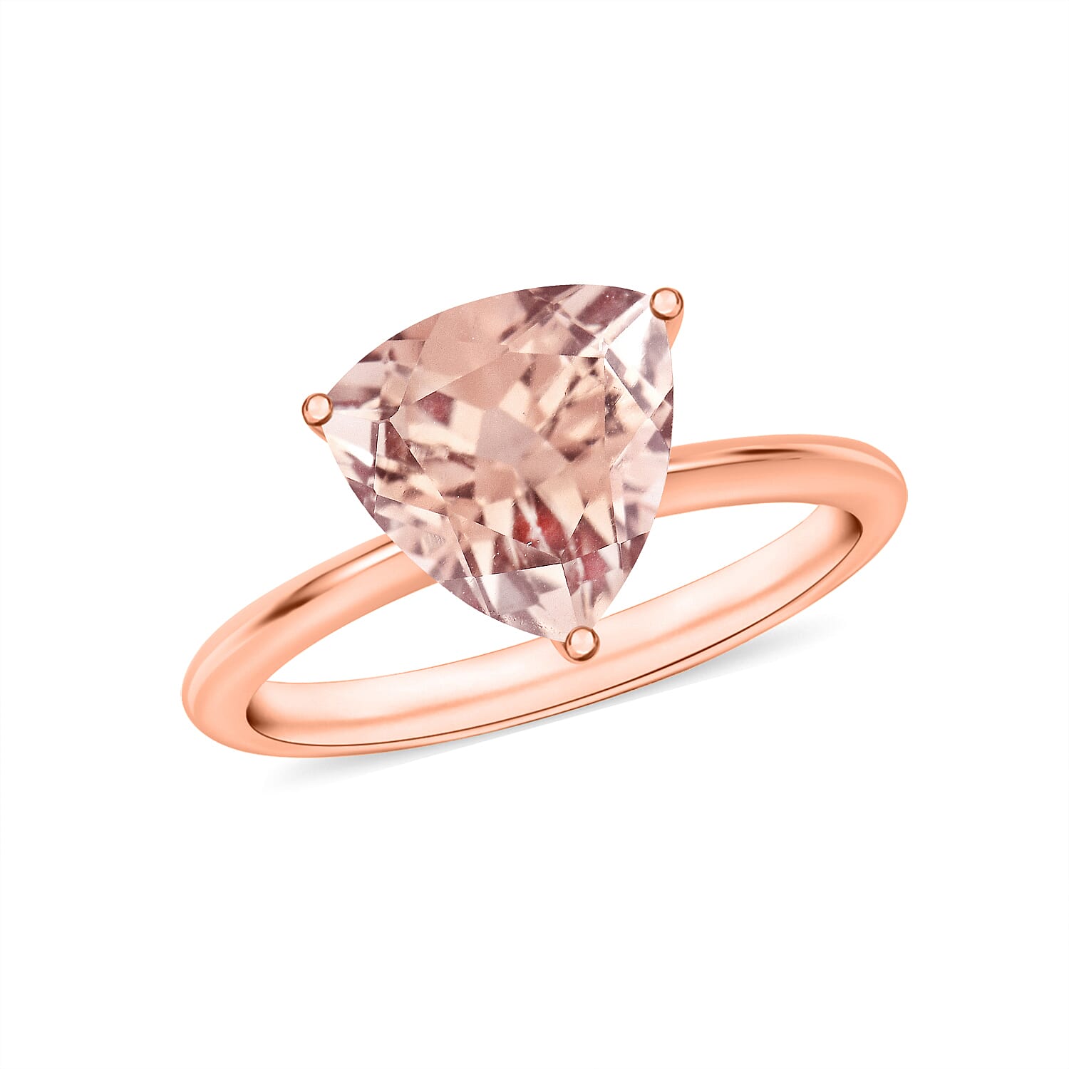 18K Rose Gold AAA Morganite Ring in Gold Wt. 5.5 grams, 1.30 Ct 7719682 0