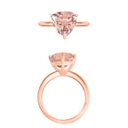 18K Rose Gold  AAA   Morganite  Ring 1.30 ct,  Gold Wt. 5.5 Gms  1.300  Ct.