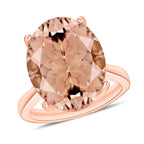 18K Rose Gold  AAA   Morganite  Ring 7.00 ct,  Gold Wt. 5.5 Gms  7.000  Ct.