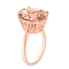 18K Rose Gold  AAA   Morganite  Ring 7.00 ct,  Gold Wt. 5.5 Gms  7.000  Ct.