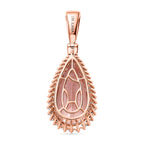 18K Rose Gold AAA Morganite & Diamond Pendant 7.70 Ct.
