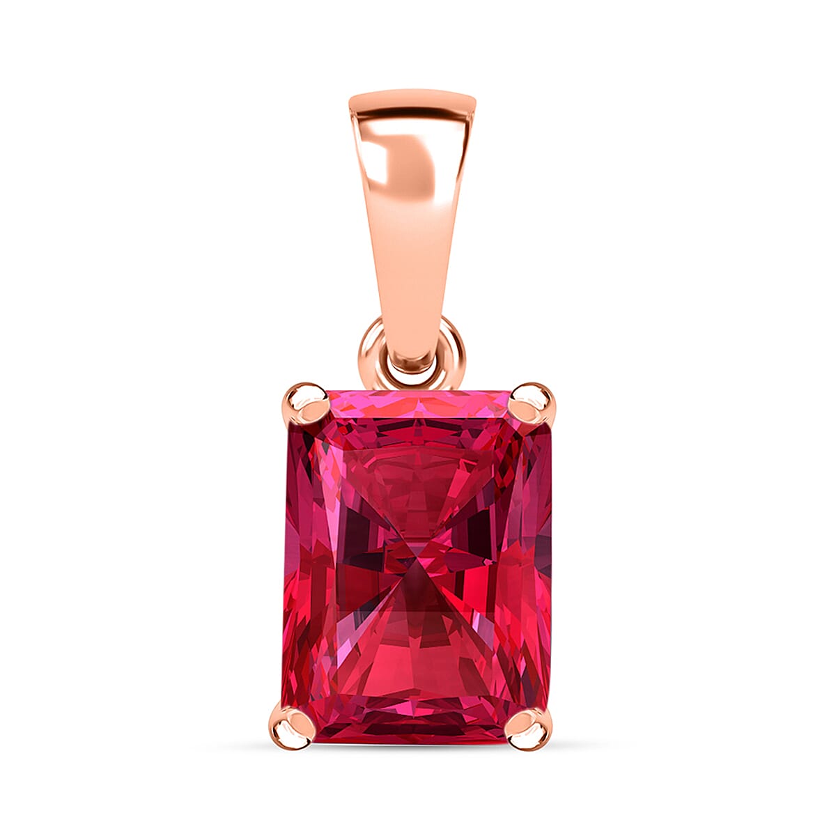 18K Rose Gold AAA Rubellite Solitaire Pendant 1.40 ct. 8000186 0