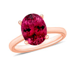 18K Rose Gold  AAA   Rubellite  Solitaire Ring 2.53 ct,  Gold Wt. 5.5 Gms  2.530  Ct.