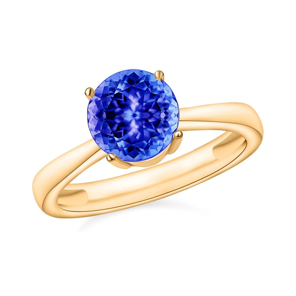 18K Yellow Gold AAA Tanzanite Solitaire Ring 1.45 ct 7718413 0