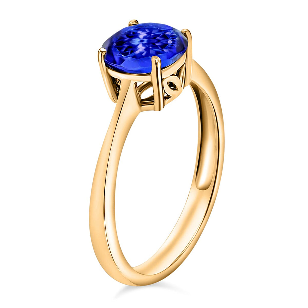 18K Rose Gold  AAA   Tanzanite  Ring 1.45 ct,  Gold Wt. 5.5 Gms  1.450  Ct.