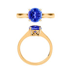 18K Rose Gold  AAA   Tanzanite  Ring 1.45 ct,  Gold Wt. 5.5 Gms  1.450  Ct.