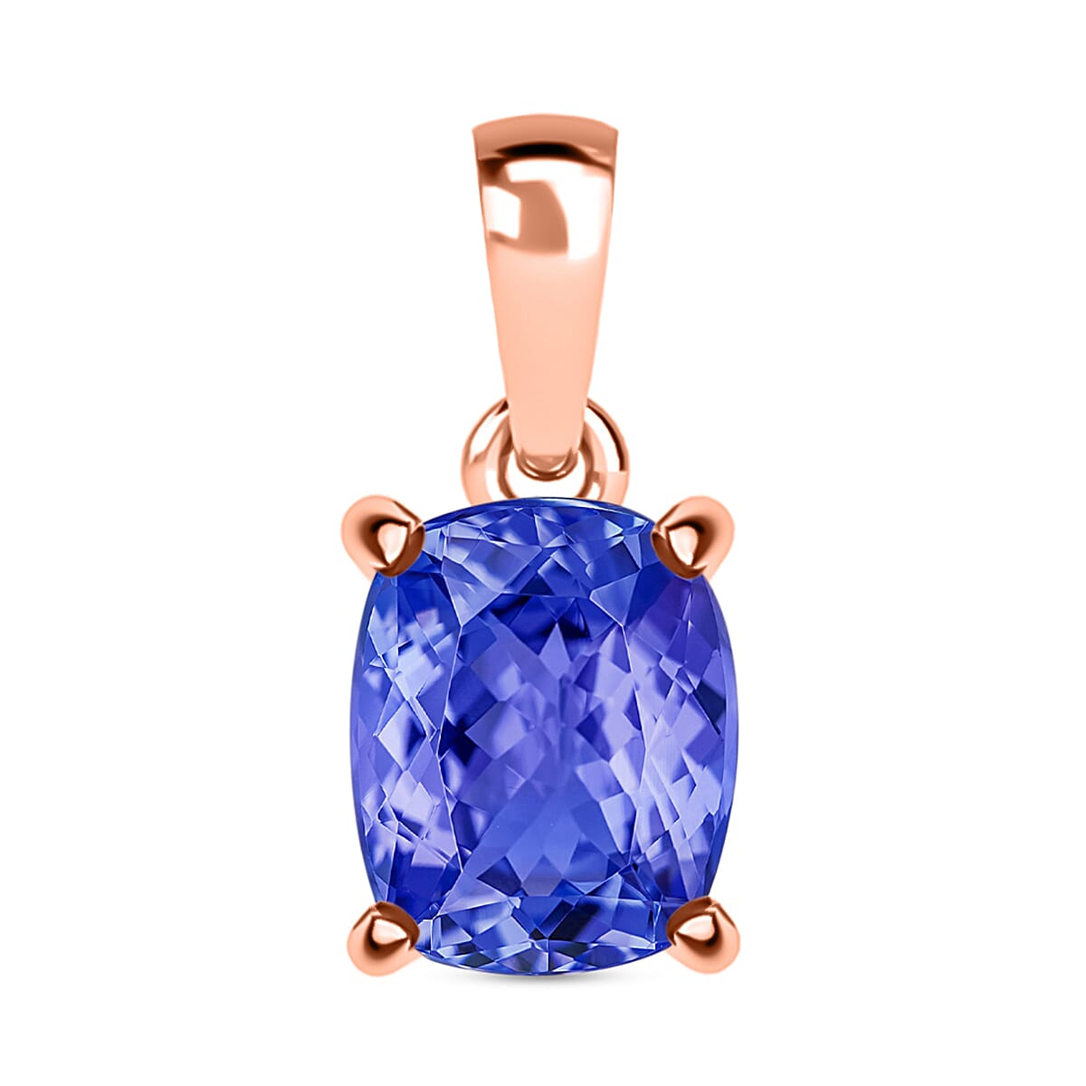 18K Rose Gold Tanzanite Solitaire Pendant 5.00 ct. 8000076 0