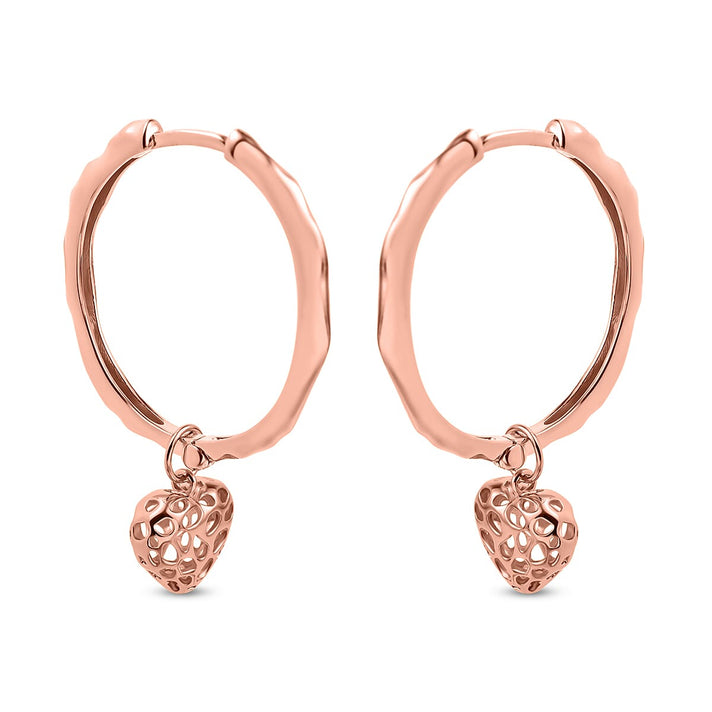 18K Rose Gold Vermeil Plated Sterling Silver Earring (with Clasp),  Silver Wt. 6.44 Gms 3888921 1