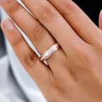 D'Joy - Floral Vine Spinner Ring in 18K Vermeil Rose Gold Plated Sterling Silver