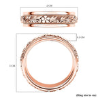 D'Joy - Floral Vine Spinner Ring in 18K Vermeil Rose Gold Plated Sterling Silver