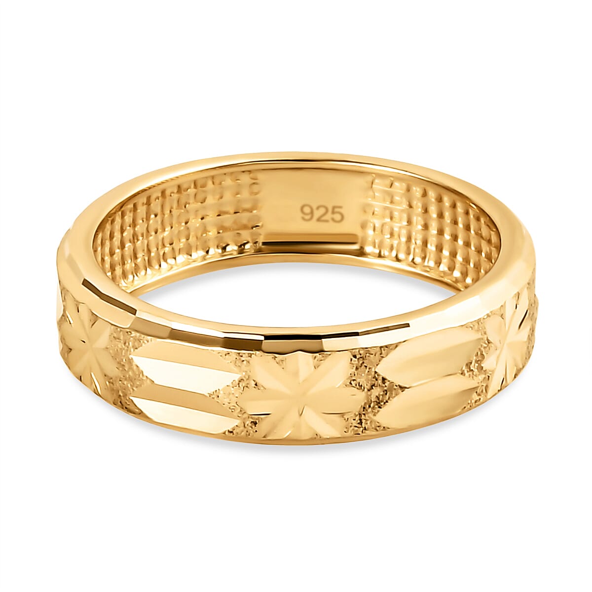 18K Vermeil Gold Overlay Sterling Silver Band Ring 8952523 0