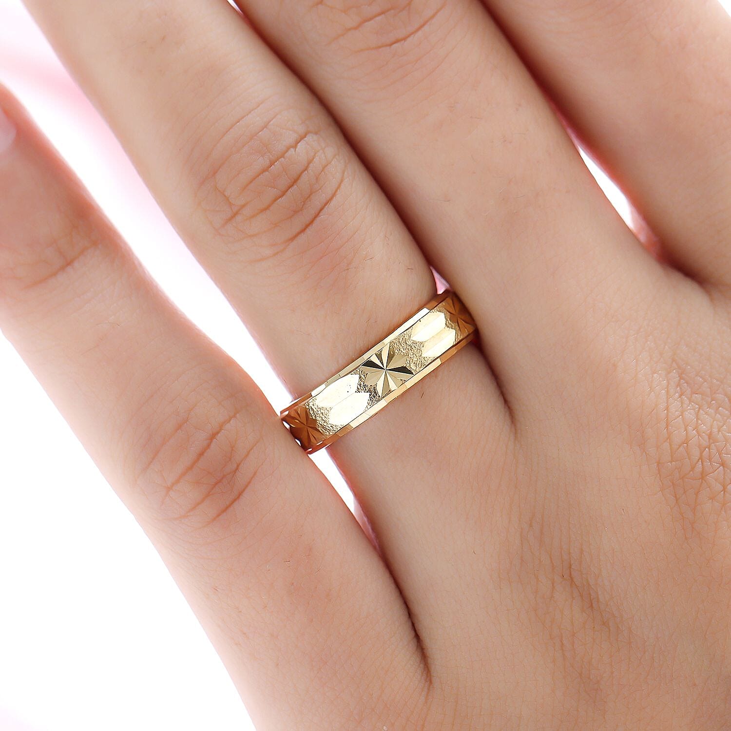 18K Vermeil Gold Overlay Sterling Silver Band Ring 8952523 3
