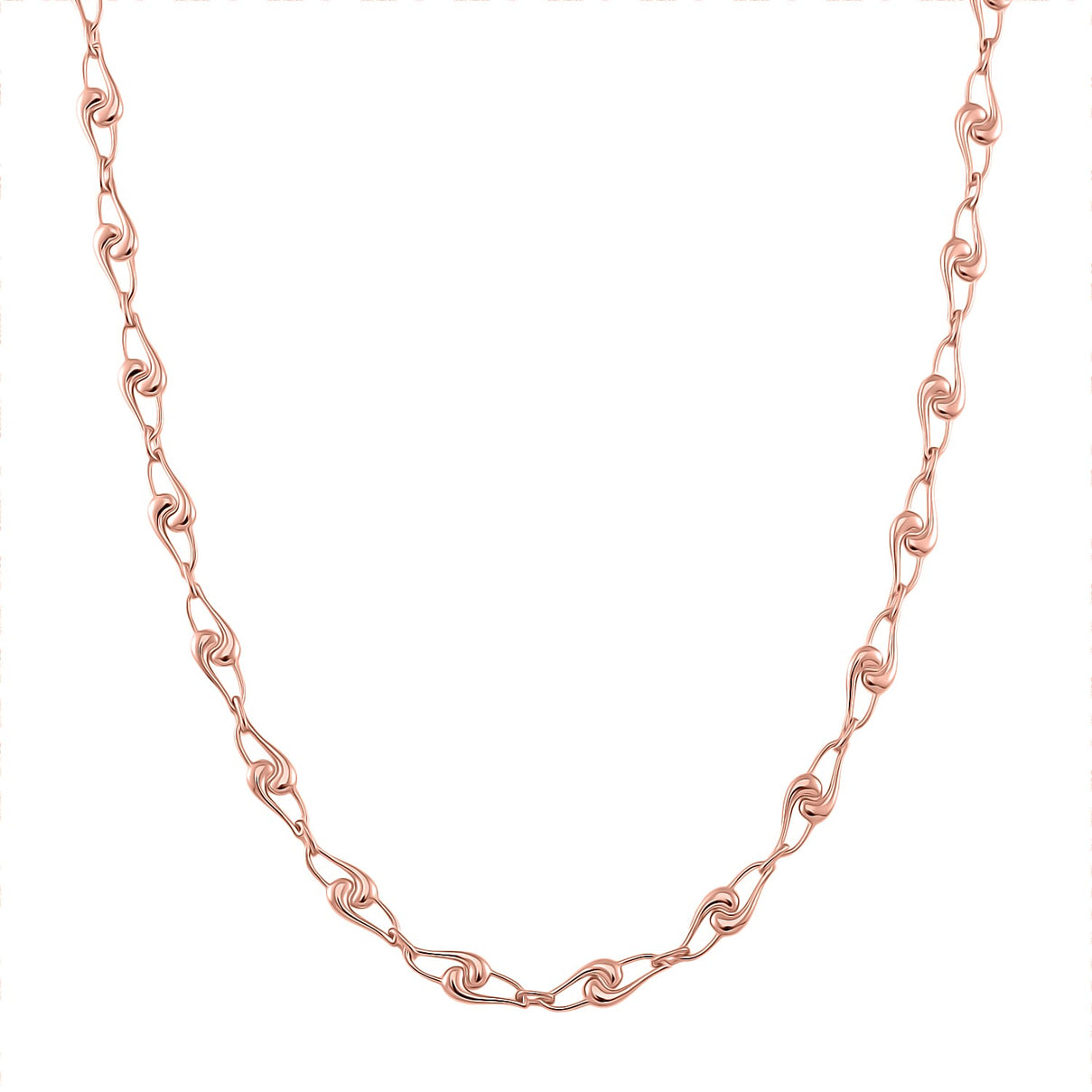 Lucy Q - Entwine Drop Collection Necklace (Size - 20 with Ext) with Lobster Clasp in 18K Vermeil Rose Gold Plated Sterling Silver 8044537 0