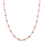 LucyQ- Entwine Drop Collection Necklace (Size - 20 with Ext) with Lobster Clasp in 18K Vermeil Rose Gold Plated Sterling Silver, Silver Wt. 21.80 Gms.