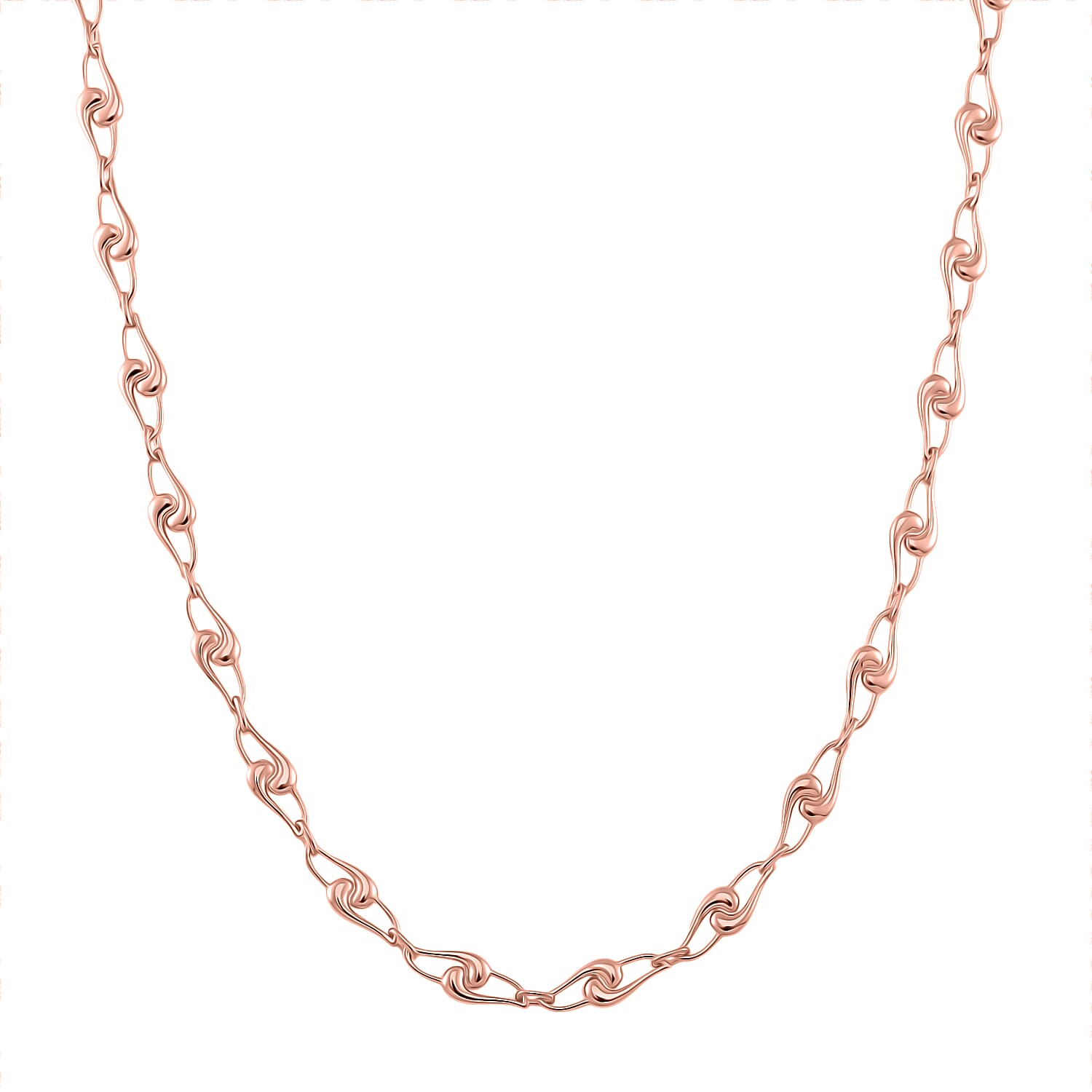 Lucy Q - Entwine Drop Collection Necklace (Size - 20 with Ext) with Lobster Clasp in 18K Vermeil Rose Gold Plated Sterling Silver 8044537 0