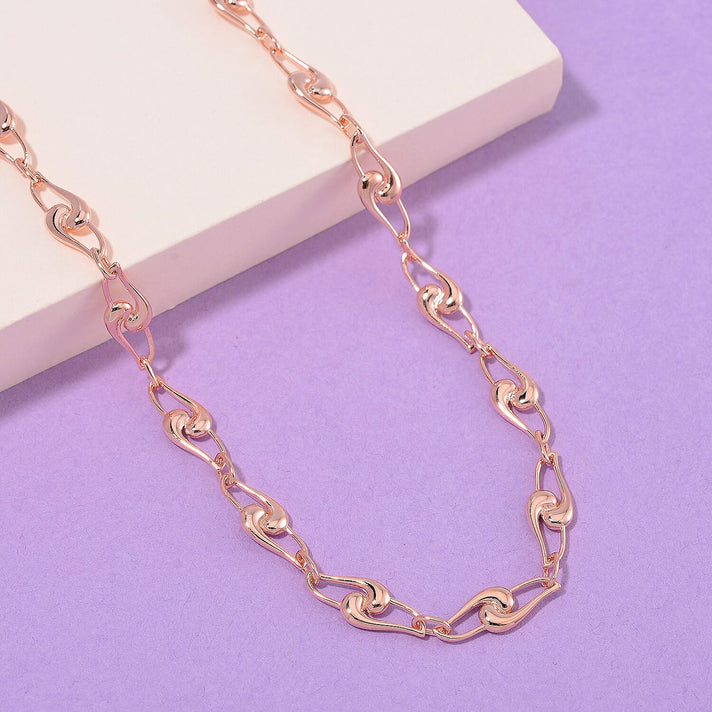 Lucy Q - Entwine Drop Collection Necklace (Size - 20 with Ext) with Lobster Clasp in 18K Vermeil Rose Gold Plated Sterling Silver 8044537 2