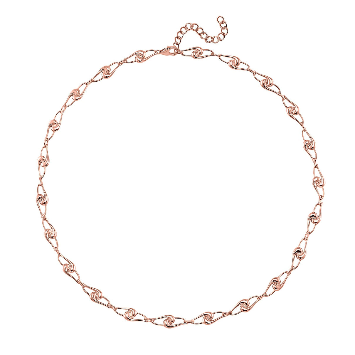 Lucy Q - Entwine Drop Collection Necklace (Size - 20 with Ext) with Lobster Clasp in 18K Vermeil Rose Gold Plated Sterling Silver 8044537 3
