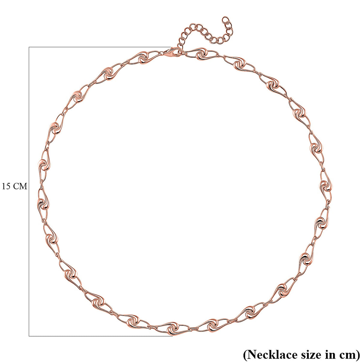 Lucy Q - Entwine Drop Collection Necklace (Size - 20 with Ext) with Lobster Clasp in 18K Vermeil Rose Gold Plated Sterling Silver 8044537 5