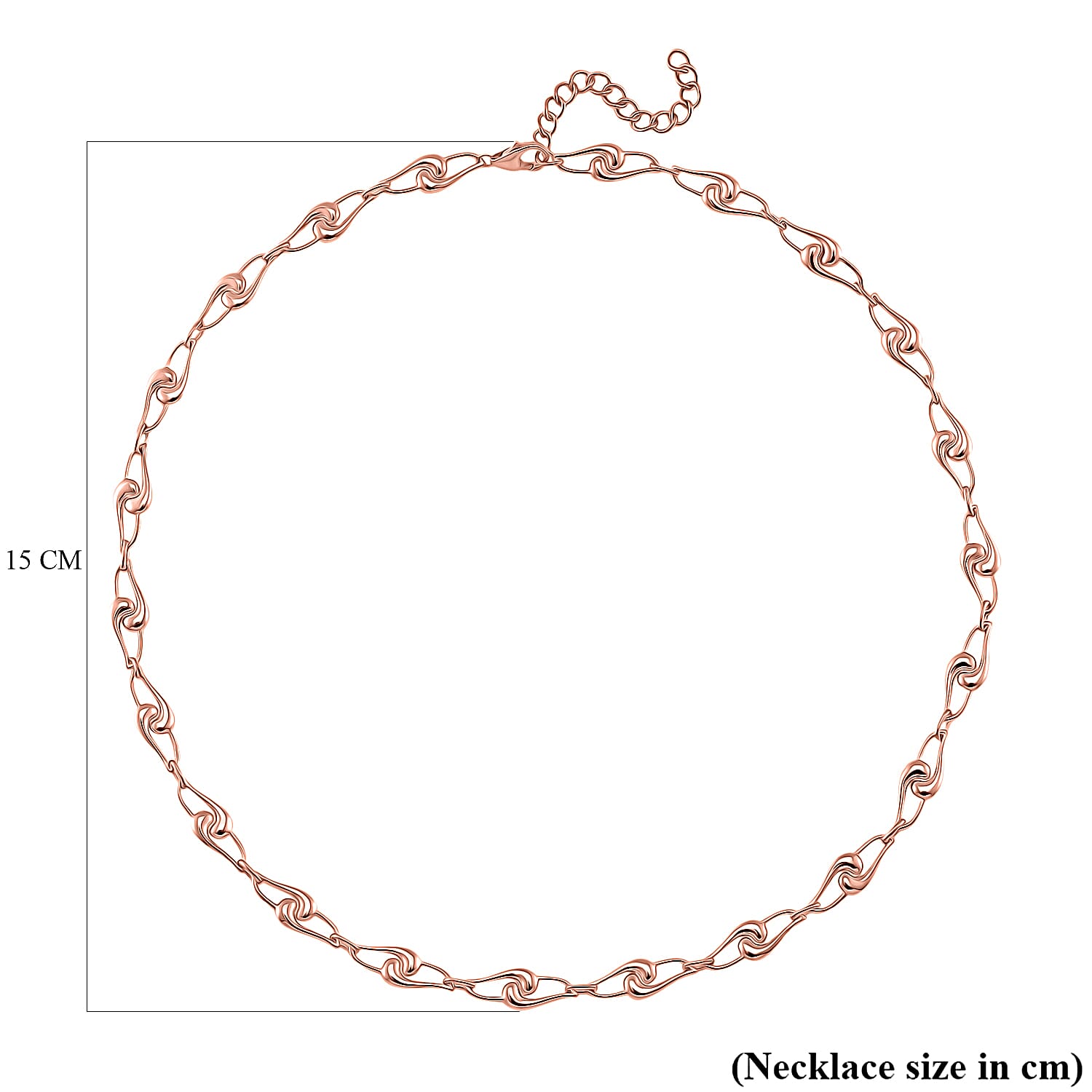 Lucy Q - Entwine Drop Collection Necklace (Size - 20 with Ext) with Lobster Clasp in 18K Vermeil Rose Gold Plated Sterling Silver 8044537 5