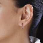 18K Vermeil Rose Gold Plated Sterling Silver Hoop Earrings