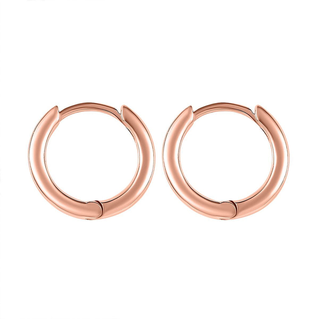 18K Vermeil Rose Gold Plated Sterling Silver Hoop Earrings