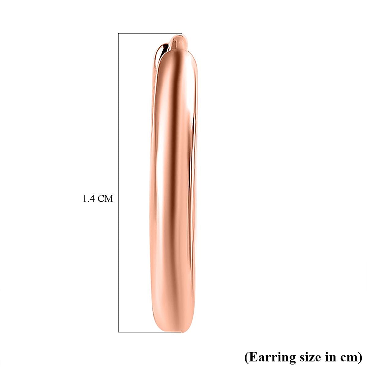 Full Hoop Earrings in Sterling Silver with an 18K Vermeil Rose Gold (with Clasp) 7507792 5