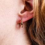 18K Vermeil Rose Gold Plated Sterling Silver Hoop Earrings