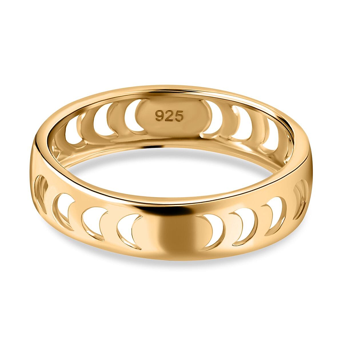 18K Vermeil Yellow Gold Plated Sterling Silver Band Ring 7575065 0