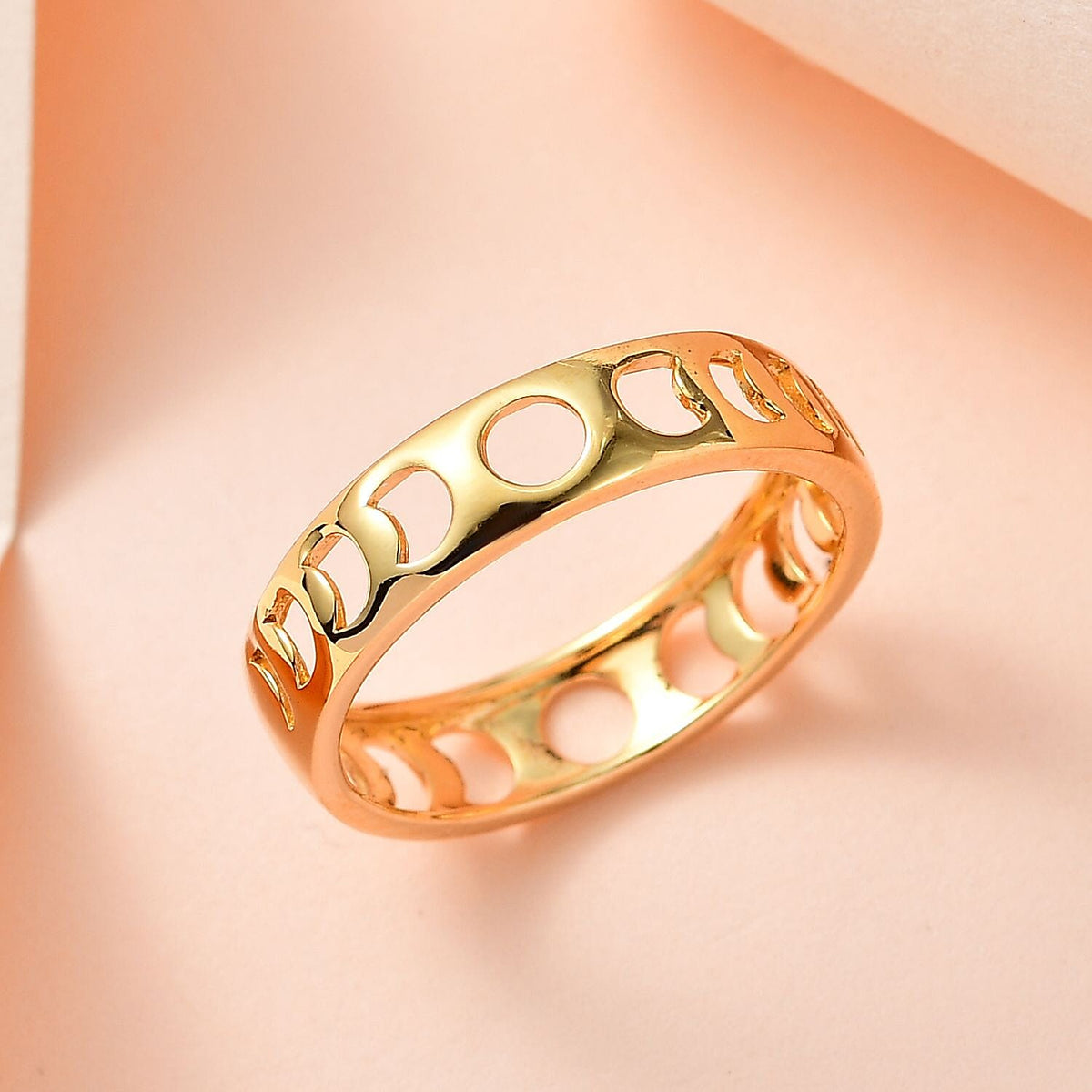 18K Vermeil Yellow Gold Plated Sterling Silver Band Ring 7575065 1