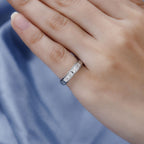 Platinum Overlay Sterling Silver Diamond Cut Spinner Ring