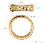18K Vermeil Yellow Gold Overlay Sterling Silver Diamond Cut Spinner Ring