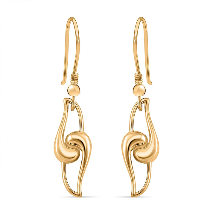 LucyQ - Entwine Drop Collection- Knot Drop Earring with Lever Back in 18K Vermeil Yellow Gold Plated Sterling Silver 8044387 1