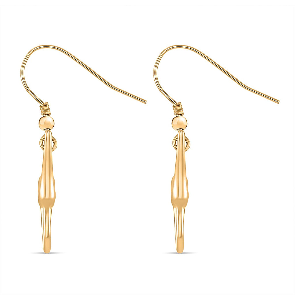 LucyQ - Entwine Drop Collection-  Knot Drop Earring with Lever Back in 18K Vermeil Yellow Gold Plated Sterling Silver