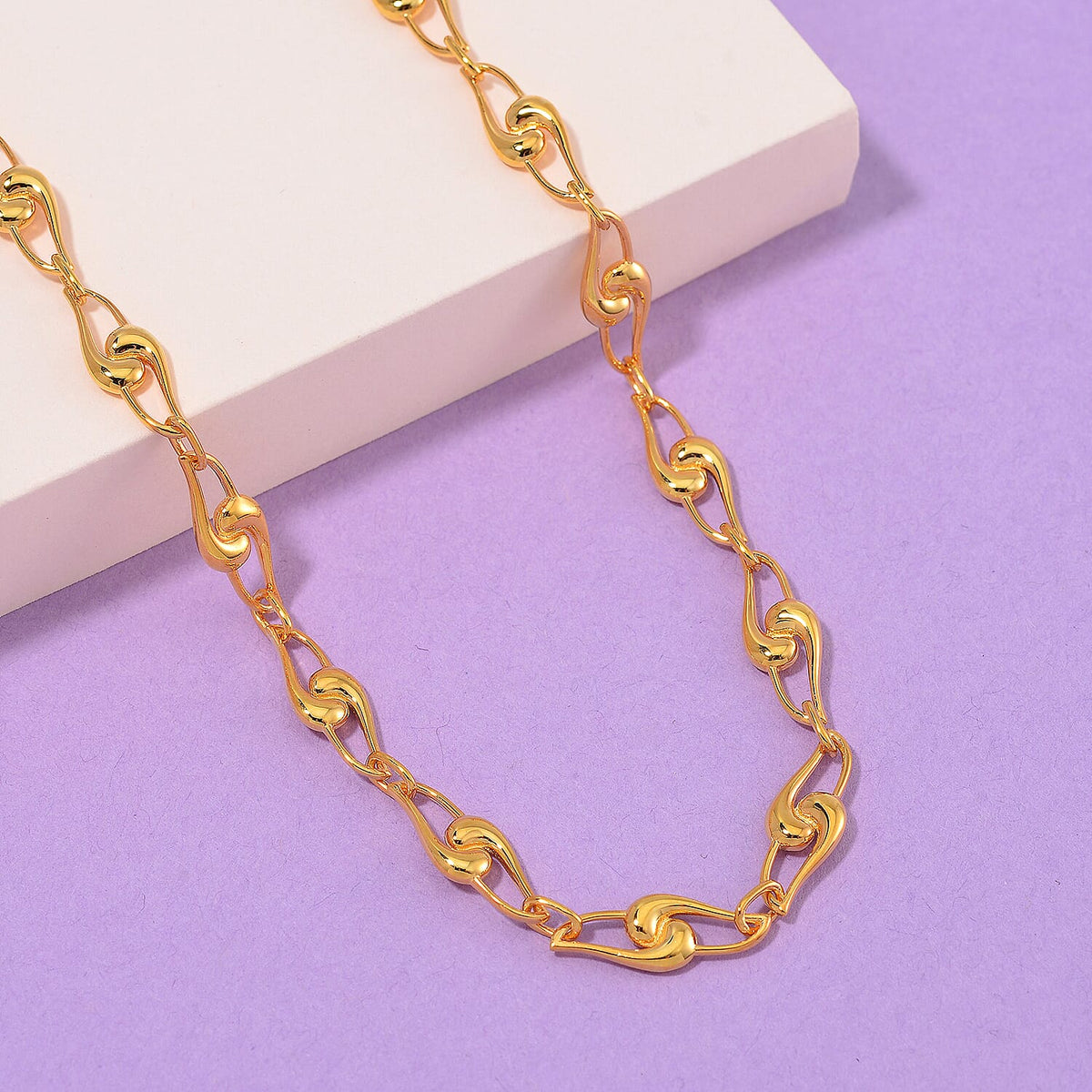 Lucy Q - Entwine Drop Collection Necklace (Size - 20 with Ext) with Lobster Clasp in 18K Vermeil Yellow Gold Plated Sterling Silver 8044536 2