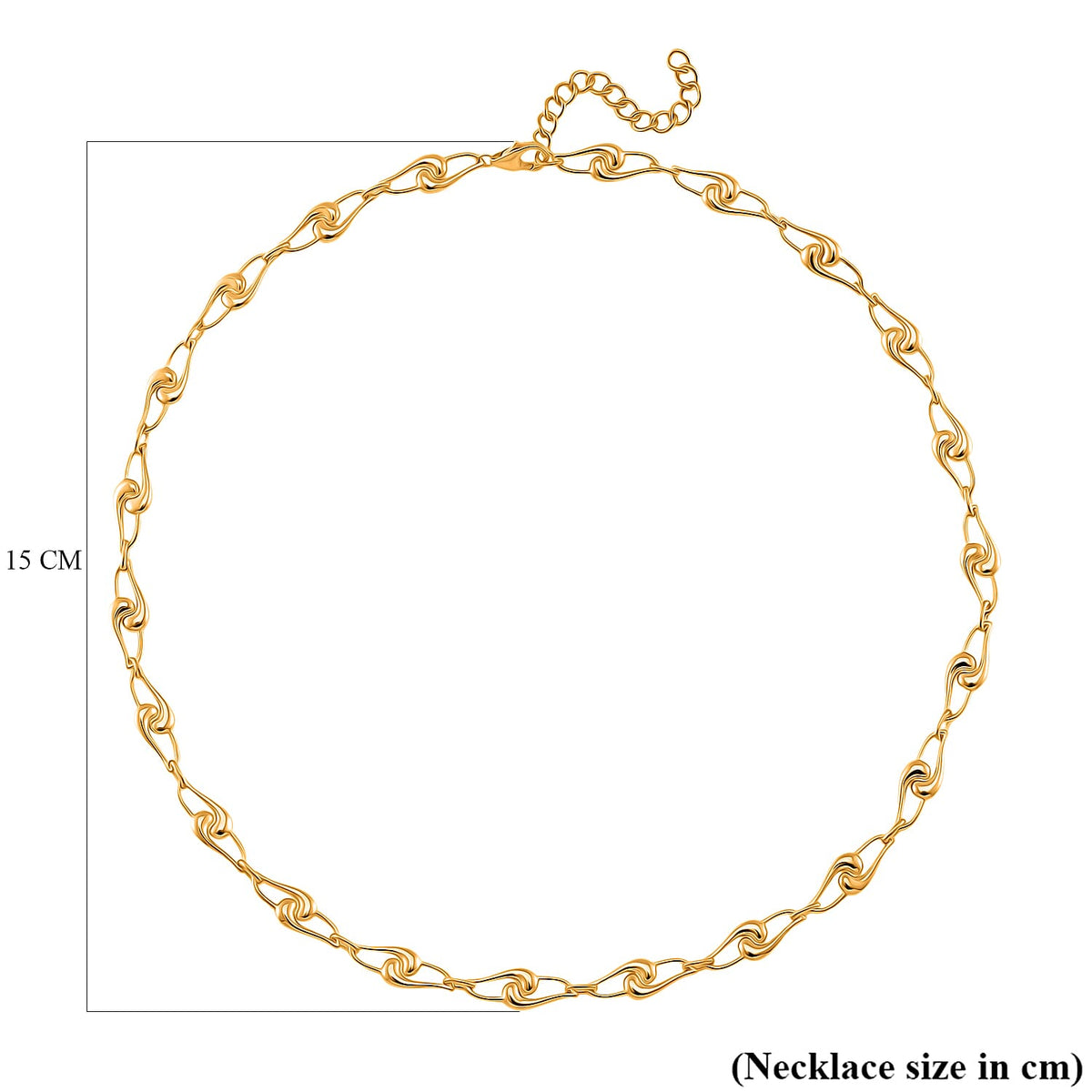 Lucy Q - Entwine Drop Collection Necklace (Size - 20 with Ext) with Lobster Clasp in 18K Vermeil Yellow Gold Plated Sterling Silver 8044536 5