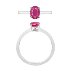 18K W Gold  AAA   Mozambique Ruby  Solitaire Ring 1.10 ct,  Gold Wt. 5.5 Gms  1.100  Ct.