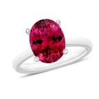 18K W Gold  AAA   Rubellite  Solitaire Ring 2.53 ct,  Gold Wt. 5.5 Gms  2.530  Ct.