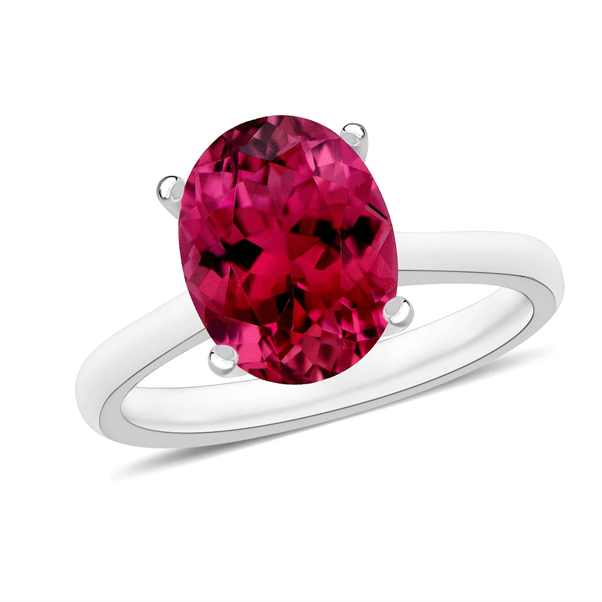 18K White Gold AAA Rubellite Solitaire Ring in Gold Wt. 5.5 grams, 2.530 Ct 8000921 0