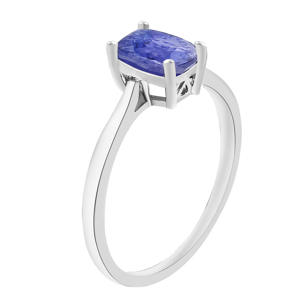 18K W Gold  AAA   Tanzanite  Ring 1.40 ct,  Gold Wt. 5.5 Gms  1.400  Ct.