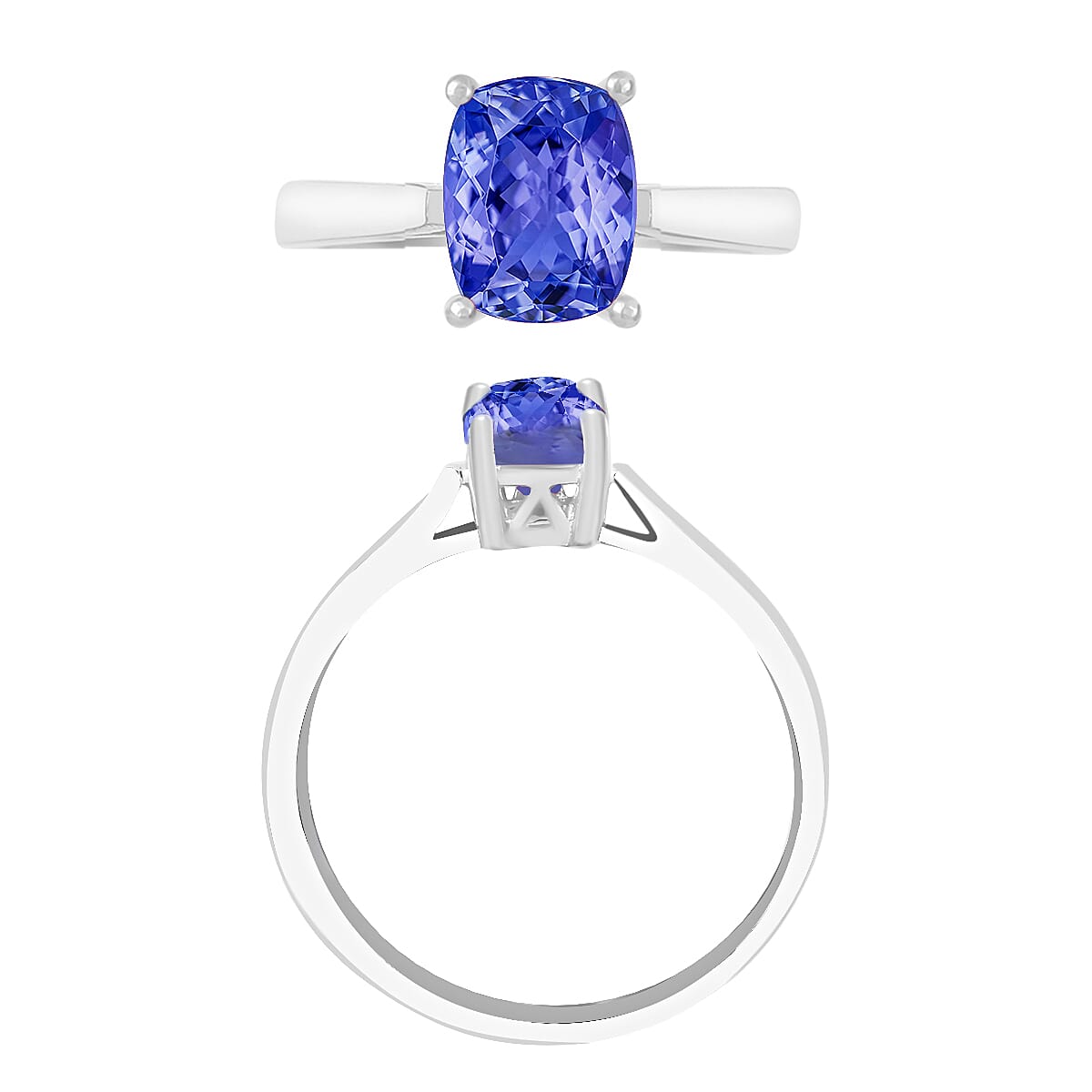 18K W Gold  AAA   Tanzanite  Ring 1.40 ct,  Gold Wt. 5.5 Gms  1.400  Ct. 7719895 3