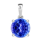 18K W Gold  AAA   Tanzanite  Solitaire Pendant 3.75 ct,  Gold Wt. 2 Gms  3.750  Ct.