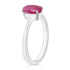 18K W Gold   Mozambique Ruby  Solitaire Ring 1.60 ct,  Gold Wt. 5.5 Gms  1.600  Ct.