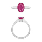 18K W Gold   Mozambique Ruby  Solitaire Ring 1.60 ct,  Gold Wt. 5.5 Gms  1.600  Ct.