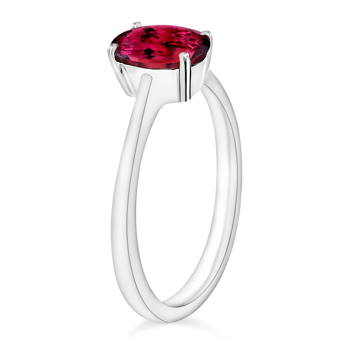 18K White Gold Rubellite Solitaire Ring in Gold Wt. 5.5 grams, 1.30 Ct 8000751 2