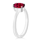 18K W Gold   Rubellite  Solitaire Ring 1.30 ct,  Gold Wt. 5.5 Gms  1.300  Ct.