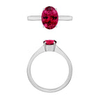 18K W Gold   Rubellite  Solitaire Ring 1.30 ct,  Gold Wt. 5.5 Gms  1.300  Ct.