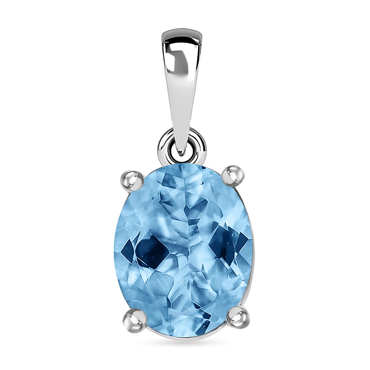 18K White Gold Santamaria Aquamarine  Solitaire Pendant 1.80 ct. 8000380 0