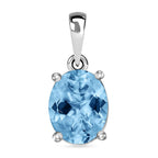18K W Gold   Santamaria Aquamarine  Solitaire Pendant 1.80 ct,  Gold Wt. 2 Gms  1.800  Ct.